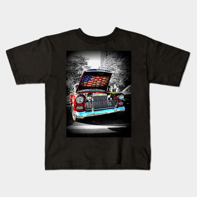 American '55 Chevy Kids T-Shirt by Hot Rod America